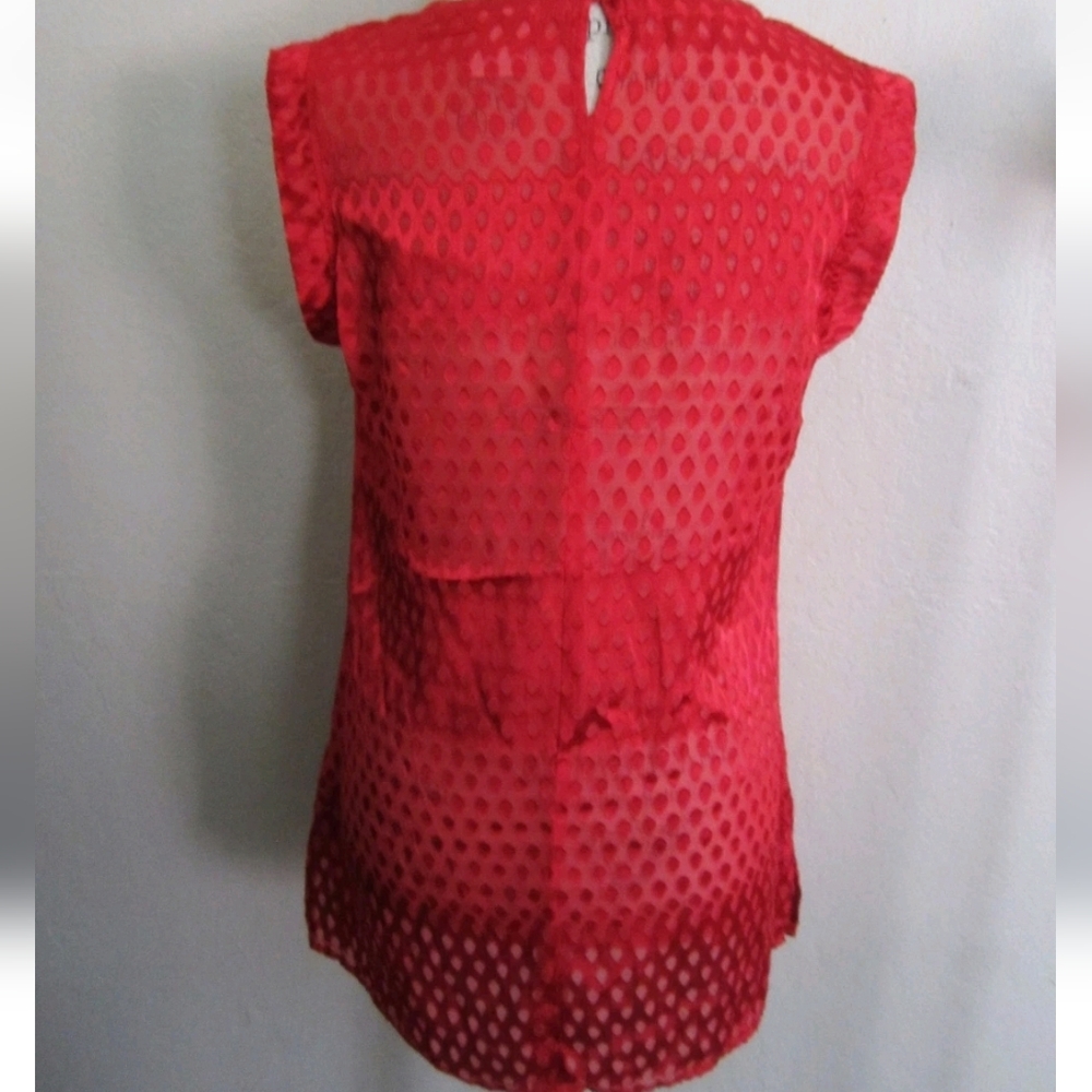 CAbi Vibrant Red Sleeveless Blouse - Picture 10 of 10